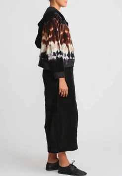 Gilda Midani Pattern Dyed Mini Midani Hoodie In Chocolate Brown Row