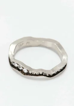 TAP by Todd Pownell Platinum, Diamond Wavy Eternity Band