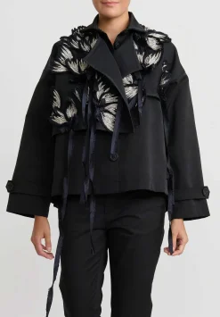 Biyan Pleated ''Calaya'' Jacket In Black