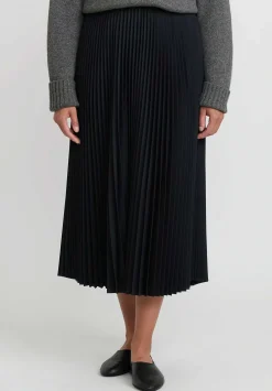 Jil Sander Pleated W Skirt In Black