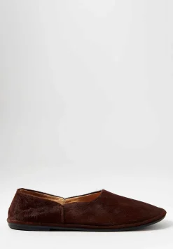 The Row Pony Hair Canal Slip On Loafers In Brown