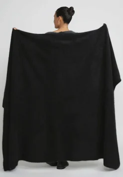 Rundholz Raccoon Hair Knit Scarf In Black