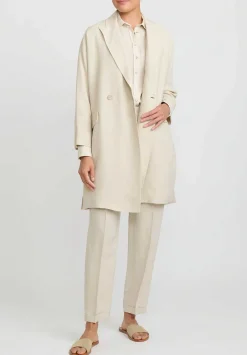 Antonelli Rhondiola Tapered Pants In Bone Natural