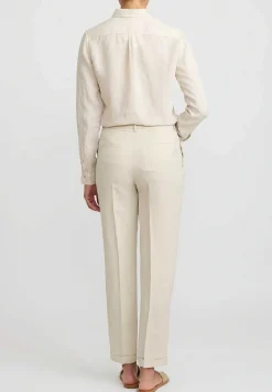 Antonelli Rhondiola Tapered Pants In Bone Natural