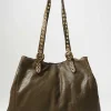 Campomaggi Riveted Shopping Bag In Military Green