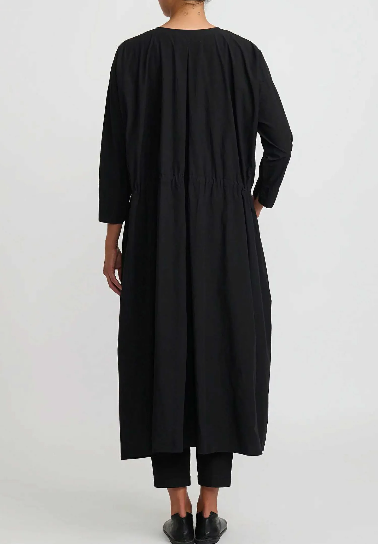 Kaval Sea Island Typewriter Cotton Button Front Open Dress In Black