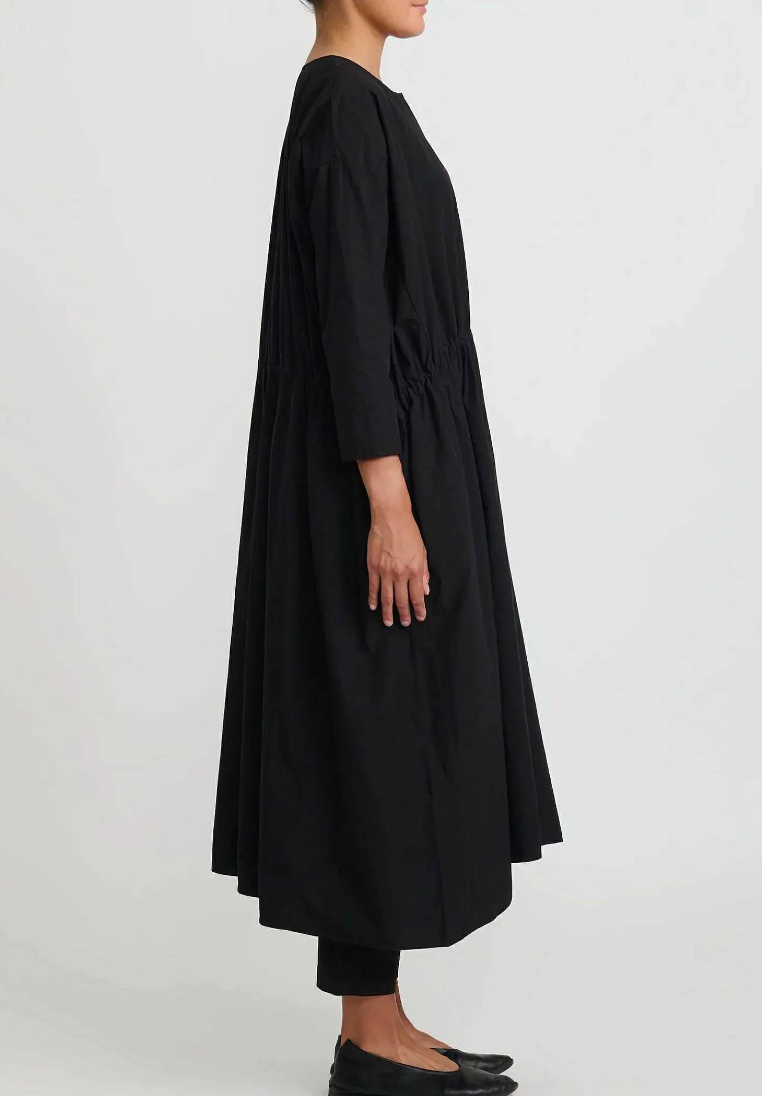 Kaval Sea Island Typewriter Cotton Button Front Open Dress In Black