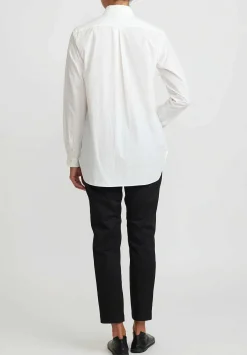 Kaval Sea Island Typewriter Cotton Basic Plain Shirt In Off White