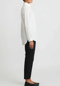 Kaval Sea Island Typewriter Cotton Basic Plain Shirt In Off White