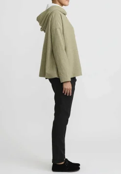 Album di Famiglia Serie Numerata Wool & Cashmere Hoodie In Olive Green