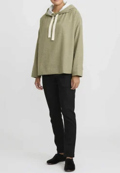 Album di Famiglia Serie Numerata Wool & Cashmere Hoodie In Olive Green