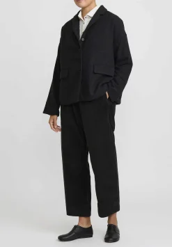 Album di Famiglia Serie Numerata Wool & Cashmere Loose Blazer In Slate Grey