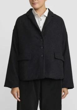 Album di Famiglia Serie Numerata Wool & Cashmere Loose Blazer In Slate Grey