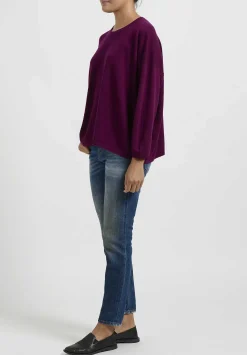 Hania New York Short Sasha Sweater In Beetroot Purple