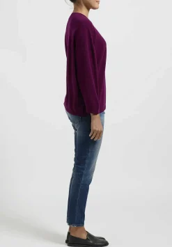 Hania New York Short Sasha Sweater In Beetroot Purple