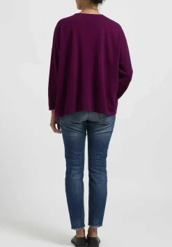 Hania New York Short Sasha Sweater In Beetroot Purple