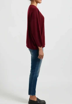 Hania New York Short Sasha Sweater In Drama Red