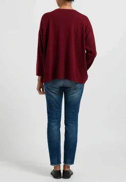 Hania New York Short Sasha Sweater In Drama Red