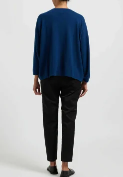 Hania New York Short Sasha Sweater In Naval Jack Blue