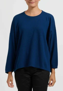 Hania New York Short Sasha Sweater In Naval Jack Blue