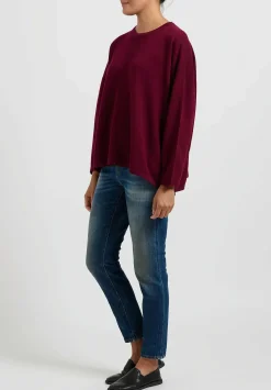 Hania New York Short Sasha Sweater In Pompeii Red