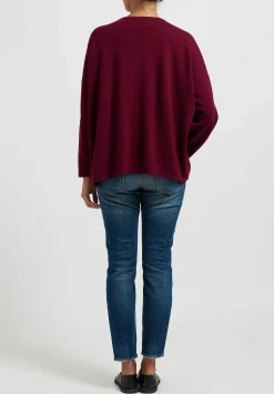 Hania New York Short Sasha Sweater In Pompeii Red