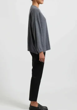 Hania New York Short Sasha Sweater In Smog Grey