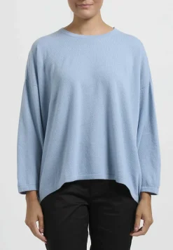Hania New York Short Sasha Sweater In Woad Blue