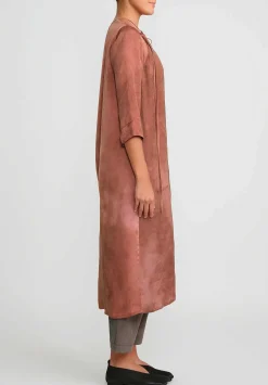 Uma Wang Side Tie ''Agina Settembre'' Dress In Dark Rose