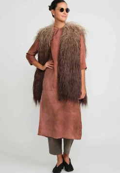 Uma Wang Side Tie ''Agina Settembre'' Dress In Dark Rose