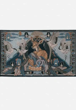 Sabina Savage Silk And Cashmere The Song Deer Stole In Storm Blue & Steel