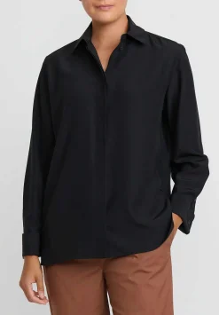 The Row Silk And Wool Sisella Shirt In Black