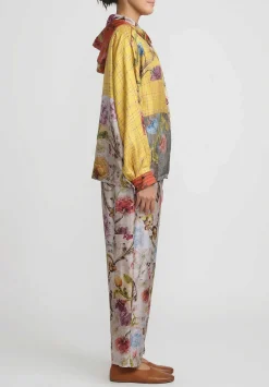 Bokja Silk Assemblage 22 Riverside Hoodie In Yellow, Orange & Green