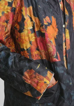 Bokja Silk Assemblage Blast Blazer Jacket In Grey, Blue & Orange