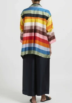 Rianna + Nina Silk ''Kathi'' Shirt In Naftis Multi