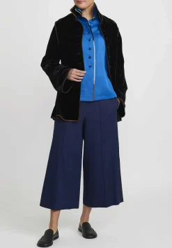 Sophie Hong Silk Organza Shirt In Blue