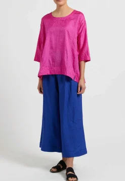 Injiri Silk Shekhawati Top In Pink