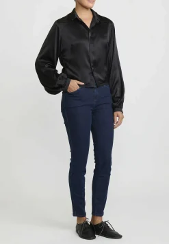 Umit Unal Silk Short Shirt In Black