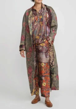 Bokja Silk Twill Petitcoat Print Toto Pants In Orange, Purple & Multi