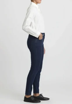 Closed Skinny Pusher High-Rise Jeans In Dark Blue