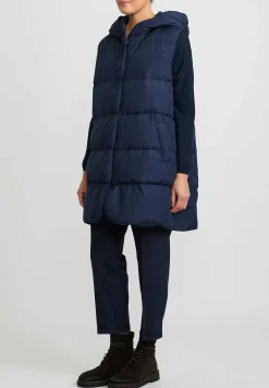 Antonelli Sleeveless ''Pinot'' Down Coat In Navy Blue