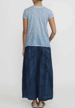Gilda Midani Solid Dyed Short Sleeve Monoprix Tee In Cloud Blue