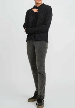 Uma Wang Split Seam Sweater In Dark Grey