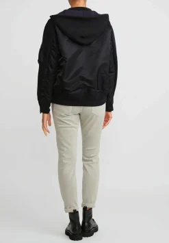 Sacai Sponge Sweater Hoodie In Black