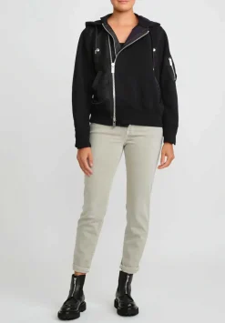 Sacai Sponge Sweater Hoodie In Black