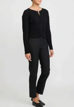 Issey Miyake Spongy Cardigan In Black