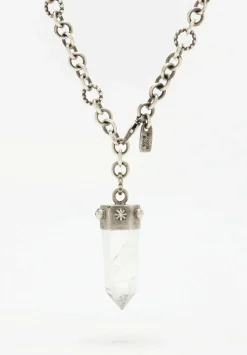 Miranda Hicks Sterling Silver Pendulum Chain With Quartz Crystal