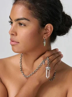 Miranda Hicks Sterling Silver Pendulum Chain With Quartz Crystal