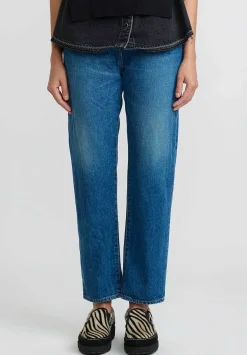 Sacai Straight Cotton Denim Jeans In Blue