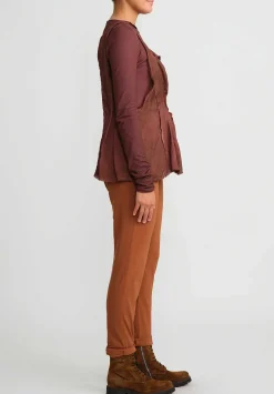 Rundholz Black Label Stretch Skinny Pants In Brick Orange